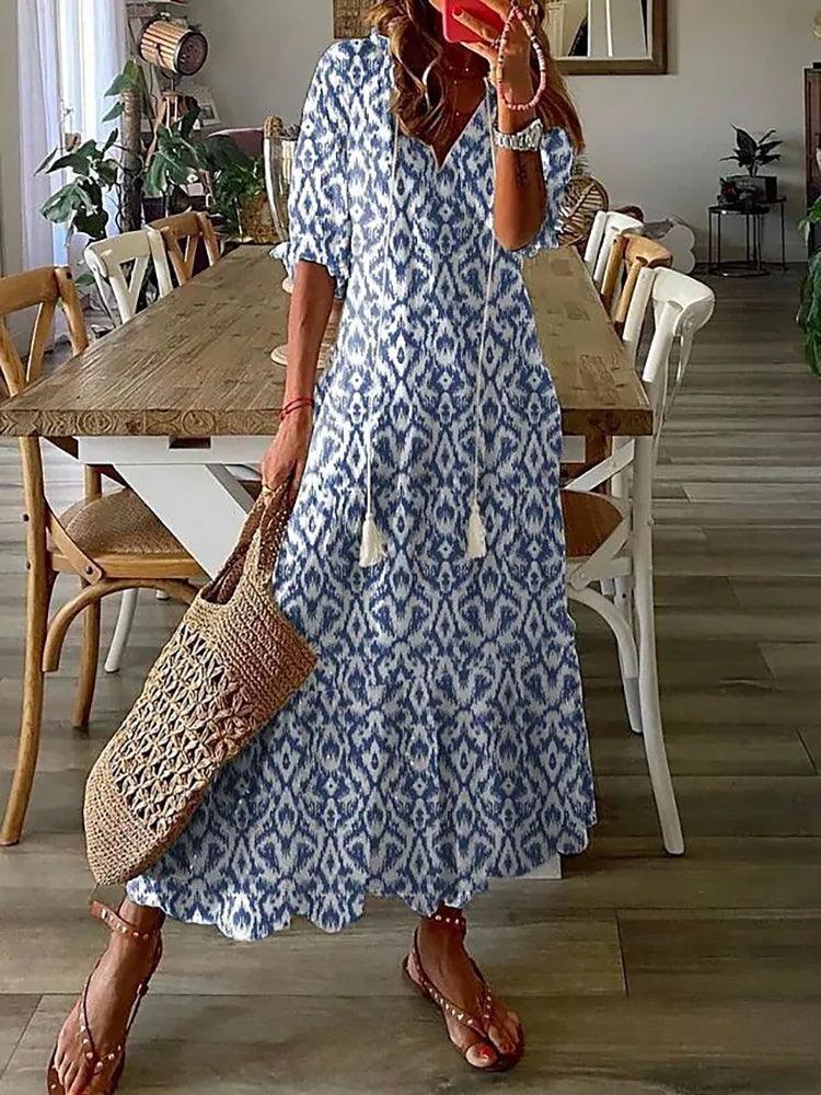 Renata Women's Floral Print Sleeveless Maxi Dress - Rebooters -Women's Dresses