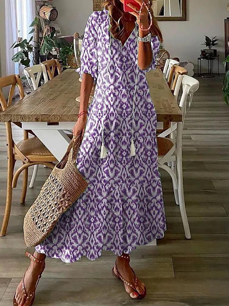Renata Women's Floral Print Sleeveless Maxi Dress - Rebooters -Women's Dresses