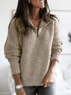 Womens Ultra-Comfort Half-Zip Pullover Sweater for Cozy Style - Rebooters