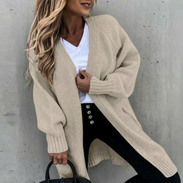 Womens Snug and Stylish Open Front Cardigan for All Seasons - Rebooters