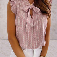 Sleeveless Polka Dot Summer Top for Women - Chic Style Rebooters Womens Shirts