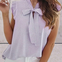 Sleeveless Polka Dot Summer Top for Women - Chic Style Rebooters Womens Shirts