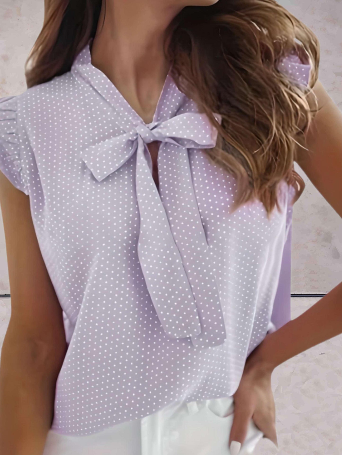 Sleeveless Polka Dot Summer Top for Women - Chic Style Rebooters Womens Shirts