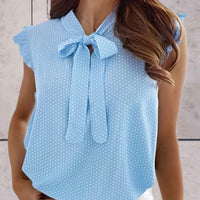 Sleeveless Polka Dot Summer Top for Women - Chic Style Rebooters Womens Shirts
