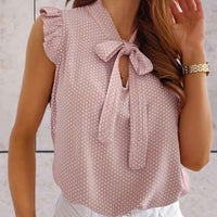 Sleeveless Polka Dot Summer Top for Women - Chic Style Rebooters Womens Shirts