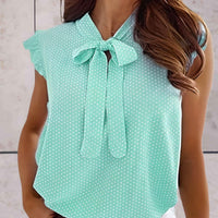 Sleeveless Polka Dot Summer Top for Women - Chic Style Rebooters Womens Shirts