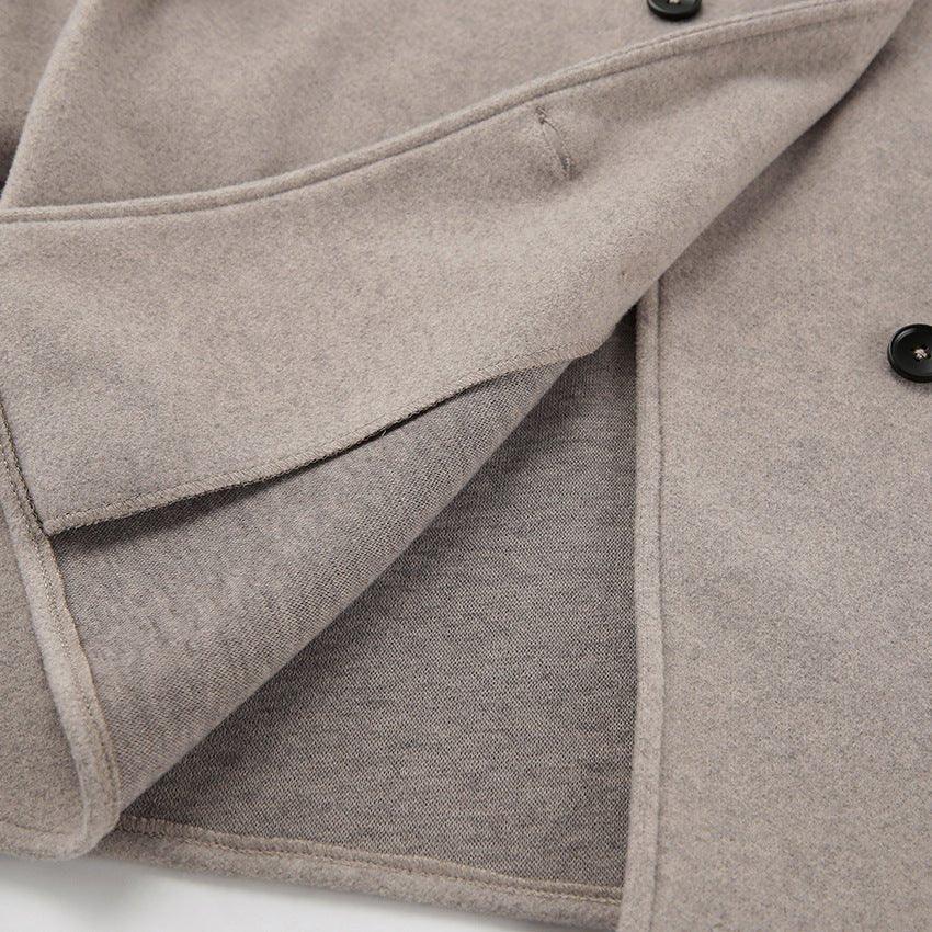 Womens Elegant Double-Breasted Wool Coat for Stylish Warmth - Rebooters