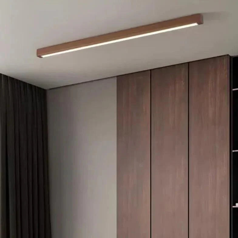 Rectangular LED Wooden Hallway Ceiling Light for Indoor Use - Rebooters