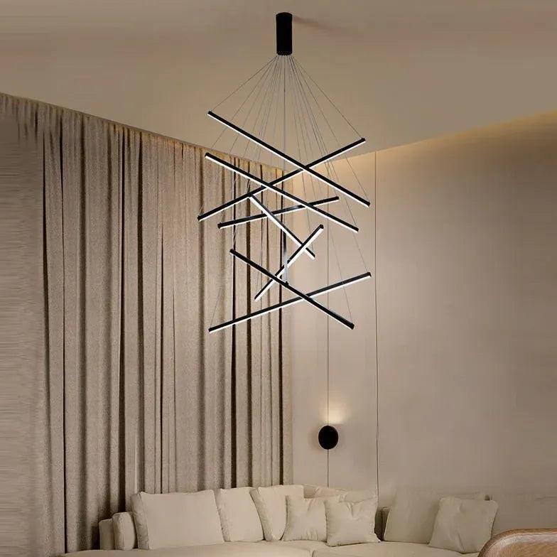 Geometric Shape Gold Living Room Chandelier Pendant Light | Rebooters - Rebooters