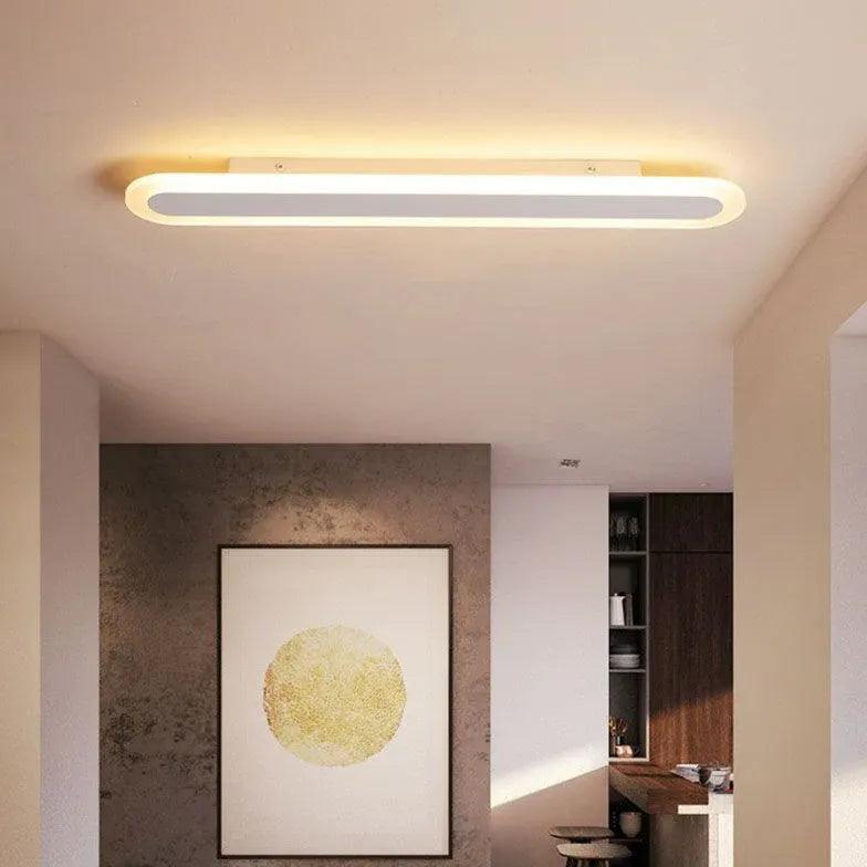 Long Oval LED Minimalist Ceiling Light for Modern Spaces - Rebooters