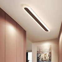 Long Oval LED Minimalist Ceiling Light for Modern Spaces - Rebooters