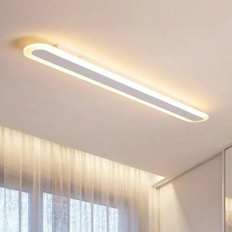 Long Oval LED Minimalist Ceiling Light for Modern Spaces - Rebooters
