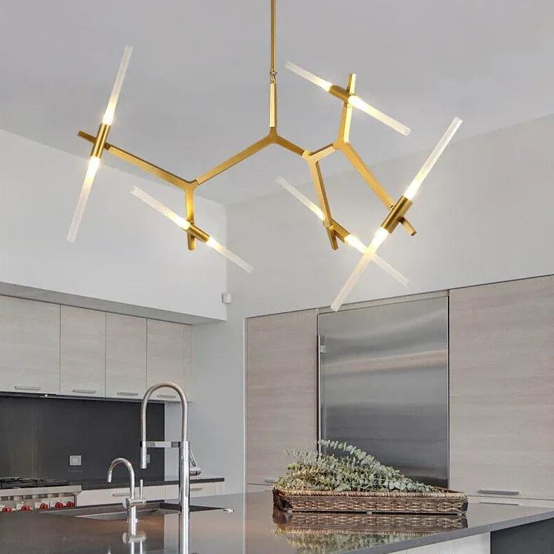 Multi-Rod Modern LED Chandelier Light for Indoor Spaces | Rebooters - Rebooters