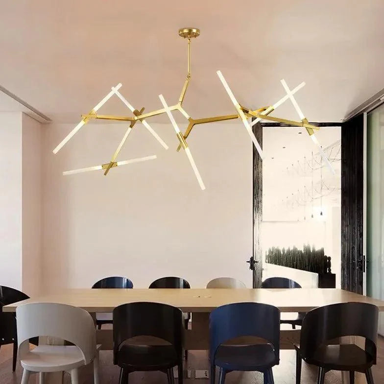 Multi-Rod Modern LED Chandelier Light for Indoor Spaces | Rebooters - Rebooters