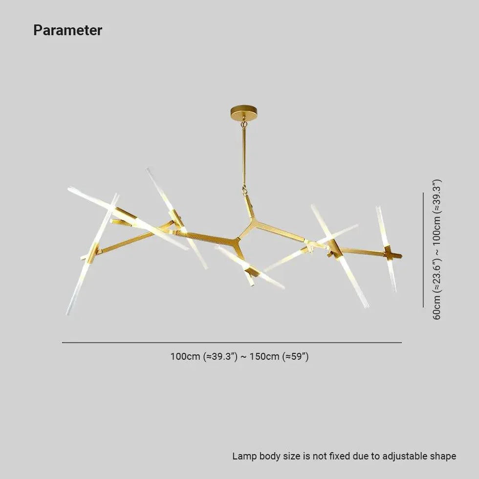 Multi-Rod Modern LED Chandelier Light for Indoor Spaces | Rebooters - Rebooters