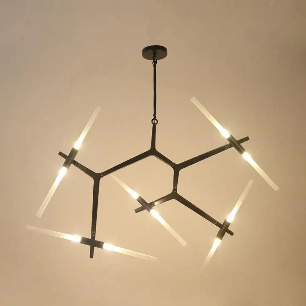 Multi-Rod Modern LED Chandelier Light for Indoor Spaces | Rebooters - Rebooters