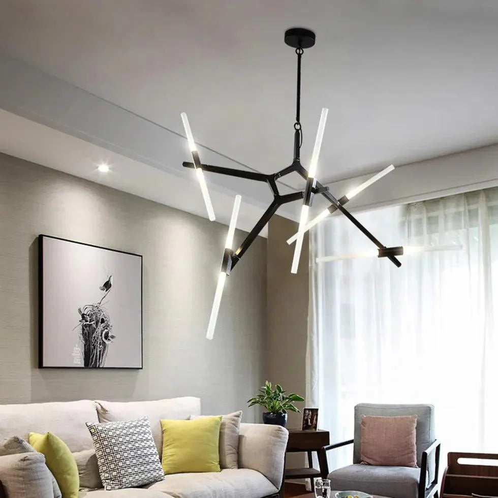 Multi-Rod Modern LED Chandelier Light for Indoor Spaces | Rebooters - Rebooters