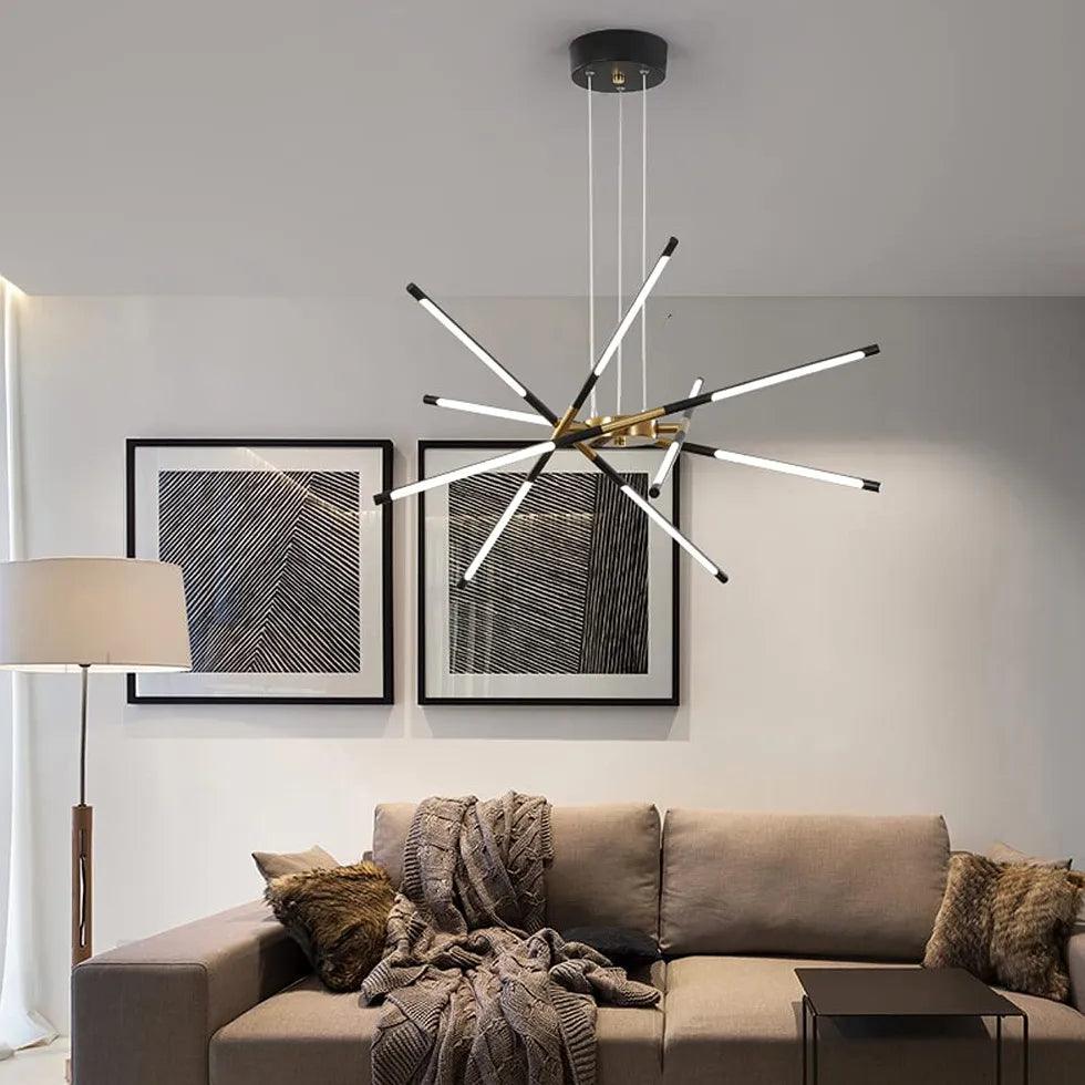 Black LED Branch Structure Chandelier for Modern Homes | Rebooters - Rebooters