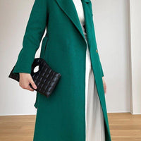 Womens Chic Belted Overcoat for Stylish Everyday Wear - Rebooters