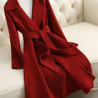 Womens Chic Belted Overcoat for Stylish Everyday Wear - Rebooters