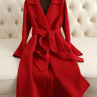 Womens Chic Belted Overcoat for Stylish Everyday Wear - Rebooters