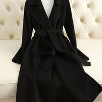 Womens Chic Belted Overcoat for Stylish Everyday Wear - Rebooters