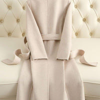 Womens Chic Belted Overcoat for Stylish Everyday Wear - Rebooters