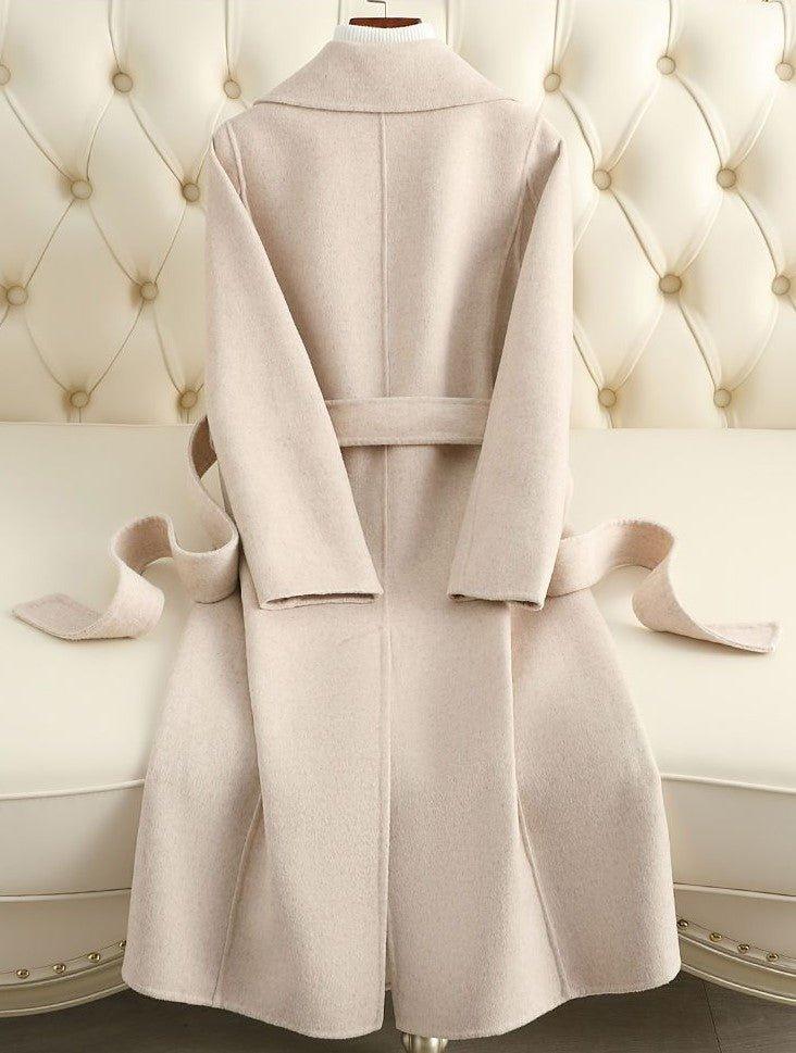 Womens Chic Belted Overcoat for Stylish Everyday Wear - Rebooters