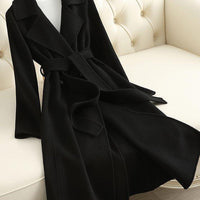 Womens Chic Belted Overcoat for Stylish Everyday Wear - Rebooters
