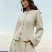 Womens Chic Button-Up Cardigan for Effortless Style Fashion - Rebooters