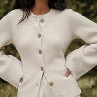 Womens Chic Button-Up Cardigan for Effortless Style Fashion - Rebooters