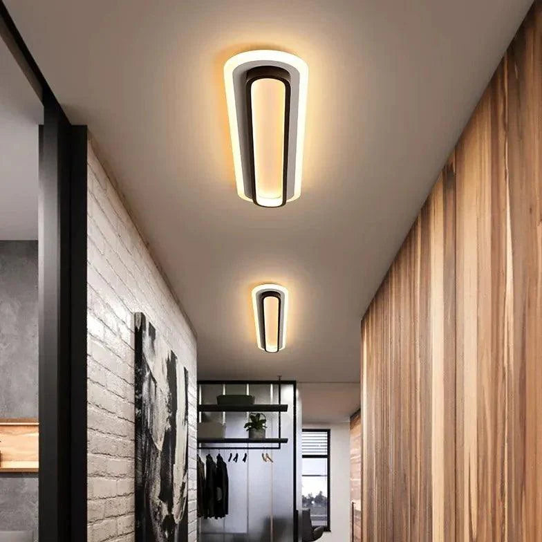 Long Double Layer Modern Flush Ceiling Lights for Indoor Use - Rebooters