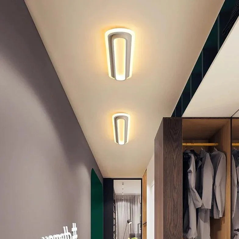 Long Double Layer Modern Flush Ceiling Lights for Indoor Use - Rebooters