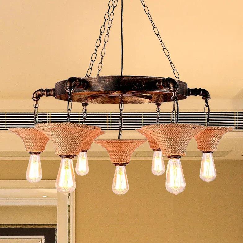 Inverted Cone Rope Industrial Chandelier for Stylish Spaces | Rebooters - Rebooters