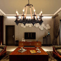 Crown Candle Black Vintage Chandelier for Indoor Spaces | Rebooters - Rebooters