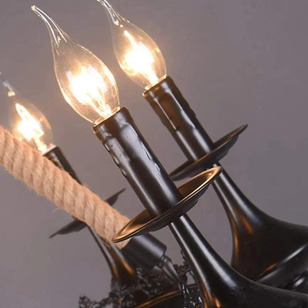 Crown Candle Black Vintage Chandelier for Indoor Spaces | Rebooters - Rebooters