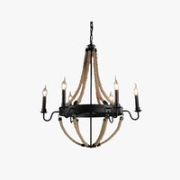 Rope Structure Vintage Candle Holder Chandelier Pendant Light | Rebooters - Rebooters