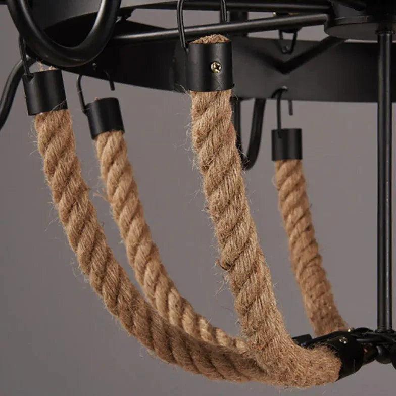 Rope Structure Vintage Candle Holder Chandelier Pendant Light | Rebooters - Rebooters