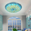 Circular Stitching Glass Modern Flush Ceiling Lights for Home - Rebooters