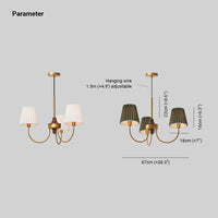 Fabric Lampshade Vintage LED Chandelier for Cozy Spaces | Rebooters - Rebooters