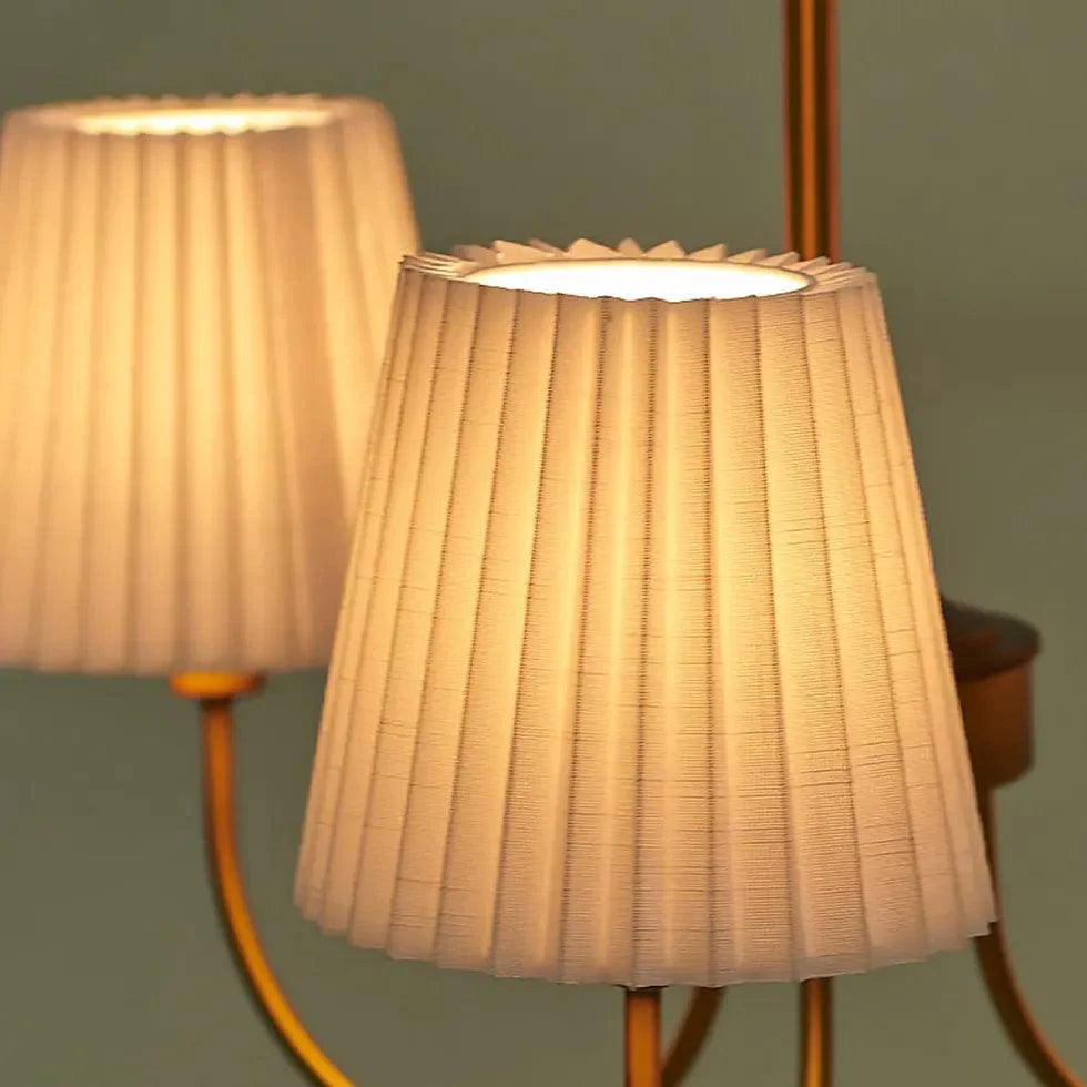 Fabric Lampshade Vintage LED Chandelier for Cozy Spaces | Rebooters - Rebooters