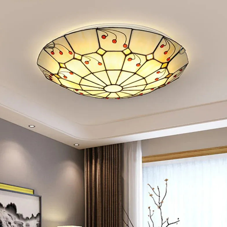 Colorful Round Glass Elegant Ceiling Light for Home Decor - Rebooters