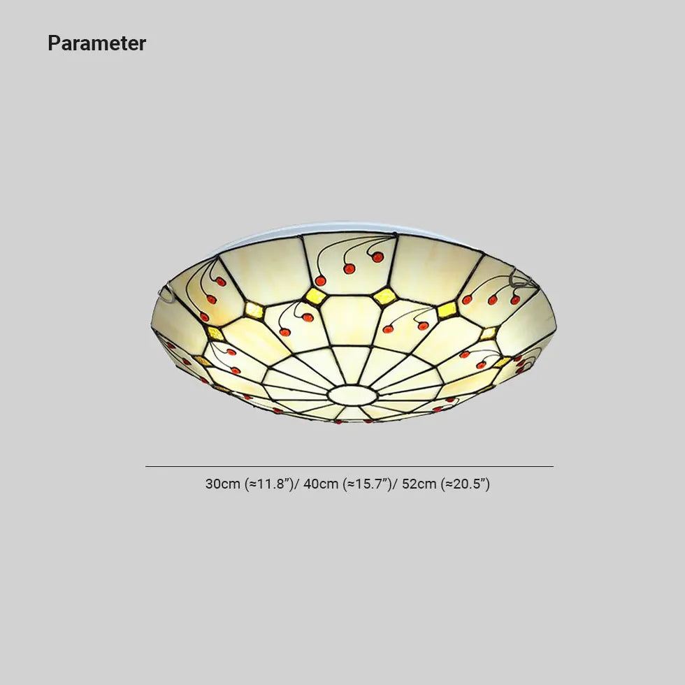 Colorful Round Glass Elegant Ceiling Light for Home Decor - Rebooters