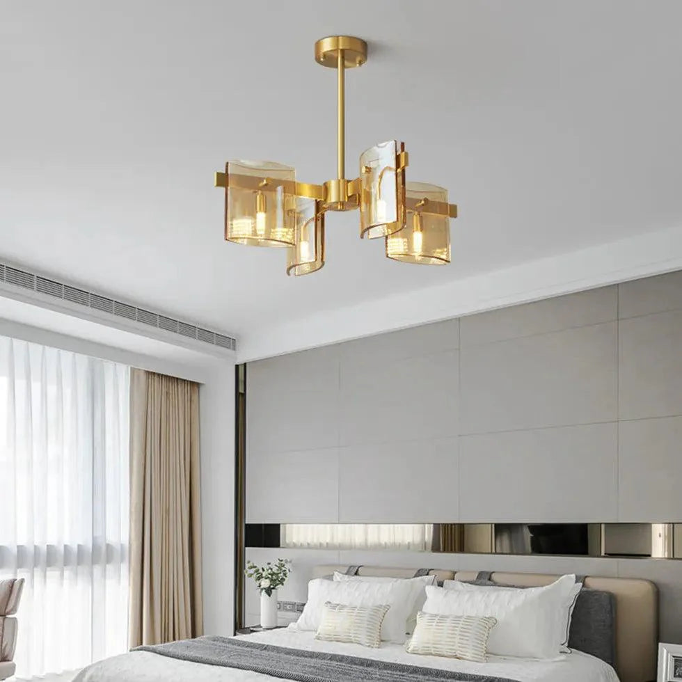 Gold Multi-Arm Bedroom Modern Chandelier for Stylish Decor | Rebooters - Rebooters