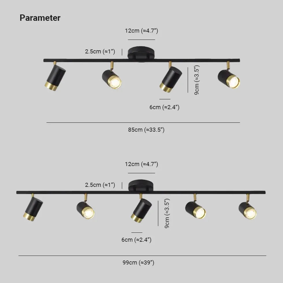 Adjustable Multiple Black Metal Light Heads for Ceiling Use - Rebooters