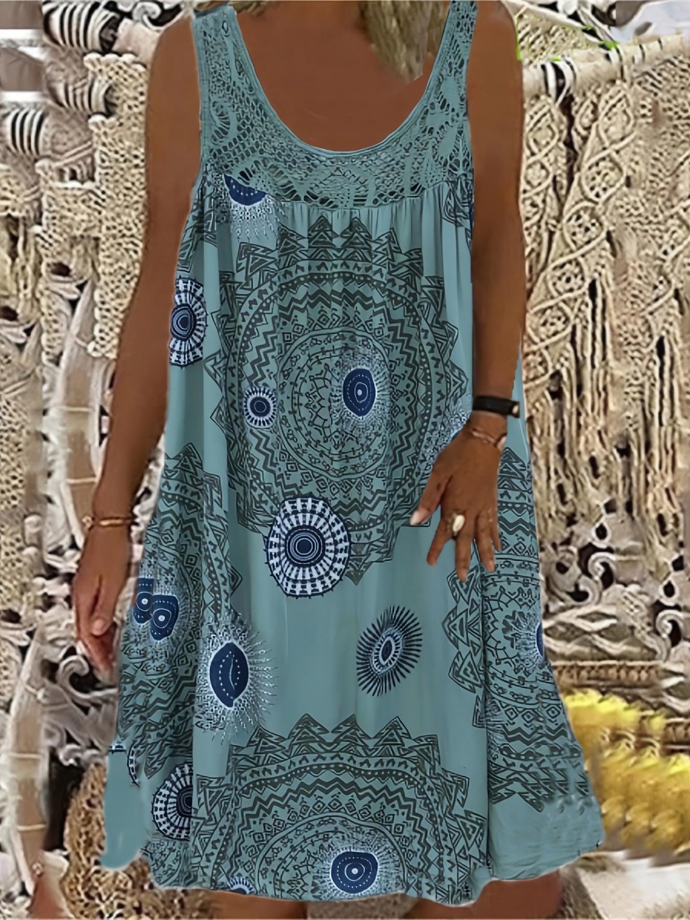 Paola Women's Floral Print Maxi Tank Dress for Effortless Style - Rebooters -Women's Dresses