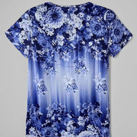 Floral V-Neck Top With Lace-Up Detail For Women Stylish Rebooters Womens Shirts