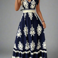 Elegant Women's Maxi Dress with Flowy Bohemian Style Rebooters Maxi Women's Dresses
