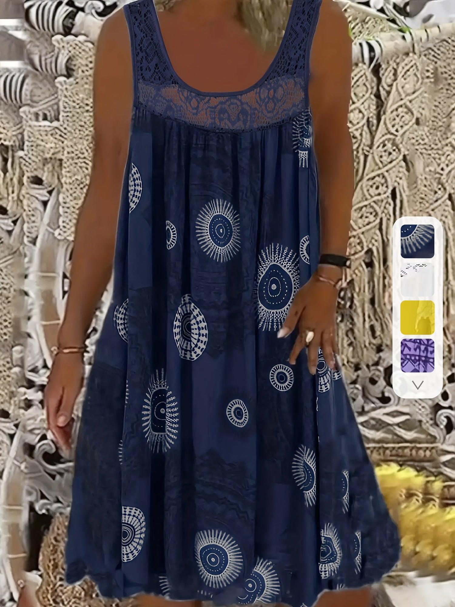 Paola Women's Floral Print Maxi Tank Dress for Effortless Style - Rebooters -Women's Dresses