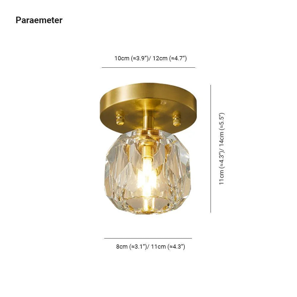 Gold LED Recessed Hallway Ceiling Light for Indoor Spaces - Rebooters